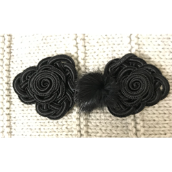 Hekte SVART AGRAFF med pels